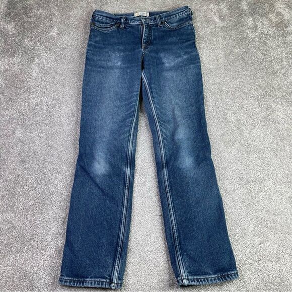 Carhartt Jeans Women’s 6 Blue Straight Low Rise Flannel Lined Workwear Casual - Picture 1 of 15